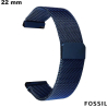 Verkauf von Smartwatch-Armbändern Blau Edelstahl Fossil