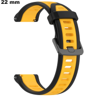 Bracelet Jaune pour montre Silicone 22mm # Livraison Gratuite