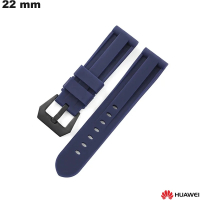 Armband 22 mm Blau Gummi für Huawei Uhren \ Bester Preis