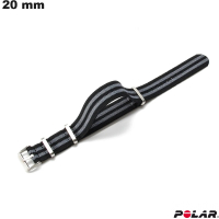 Koop 20mm Zwart Polar Stoffen Armband voor Smartwatch