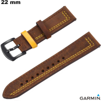 Verkauf Garmin Echtlederarmband Braun 22mm Smartwatch