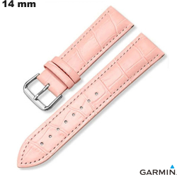 Bracelet de montre Cuir véritable Rose Style Garmin