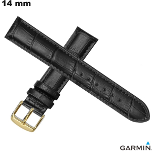 Elegantes Garmin-Armband aus echtem Leder 14 mm günstige Uhr