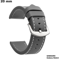 Bracelet Cuir PU Samsung 20 mm raffiné Gris montre u pas cher