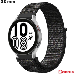 Bracelet Noir Tissu 22 mm de montre OnePlus