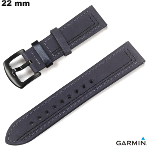 Verkauf Garmin Armband Echtleder Schwarz 22 mm Uhr