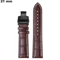 Armband 21mm für Uhr Braun Echtes Leder günstig