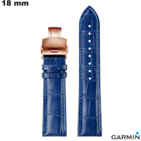 Armband 18 mm Echtes Leder Blau Garmin: Versand 24h