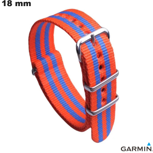 Armband für intelligente Uhr Orange Garmin Stoff 18mm von hoher Qualität
