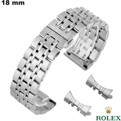 Bracciale 18mm orologio Metallo Jubilee Argentato Rolex