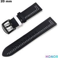 Venta de pulsera Honor de cuero genuino negra de 20 mm para reloj