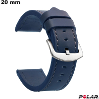 Ersatzarmband für Smartwatch Blau 20mm Faux Leder Polar von hoher Qualität