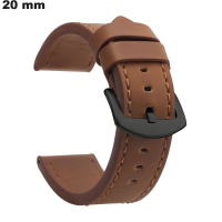 Armband aus braunem Kunstleder 20mm ● Versandkosten 3,99€