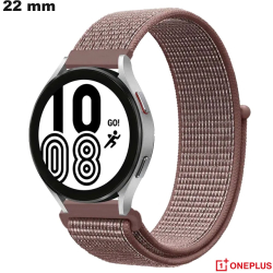 Bracciale 22mm per smartwatch OnePlus Marrone Tessuto