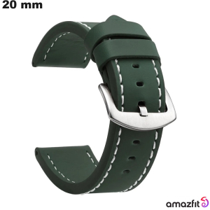 Kaufen Sie 20 mm klassische Armband aus synthetischem Leder für Amazfit-Uhr