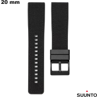 Bracelet Noir Caoutchouc Suunto 20 mm de montre - Montage Facile