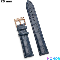 Armband Smartwatch Echtes Leder Blau Honor 20 mm von hoher Qualität