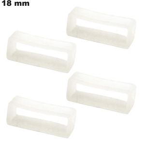 Comprar 4 Pasadores Transparentes de Silicona de 18 mm para pulsera