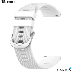 Bracelet 18 mm de montre connectée Garmin Blanc Silicone
