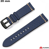 Vendita Bracciale 20 mm smartwatch Huawei Pelle vera Blu