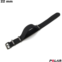 Verkauf von 22 mm Polar Schwarz Nylonarmband für Smartwatch