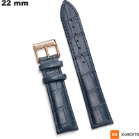 Armband Xiaomi Blauwe smartwatch Echte leer 22mm goedkoop