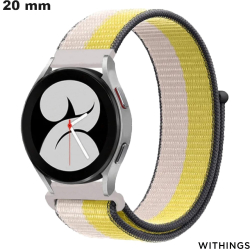 Bracelet Nylon 20mm Withings Jaune Velcro smartwatch