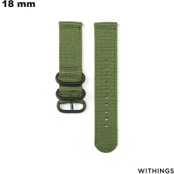 Armband 18mm Grün Stoff Withings Uhr