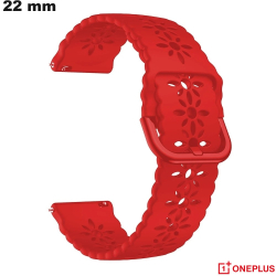 Bracelet Silicone 22 mm OnePlus montre intelligente Rouge