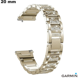 Verkauf von 20 mm goldfarbenem Metallarmband für Garmin Smartwatch