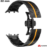 Armband 22 mm Schwarz für Huawei Smartwatch Edelstahl günstig