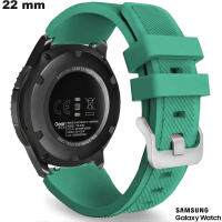 Uhrarmband Grün 22mm Gummi Samsung | Versand 24h