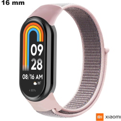 Bracelet Tissu montre Rose 16 mm Xiaomi
