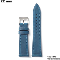 Echten blauen Lederarmband 22mm für Samsung Smartwatch kaufen