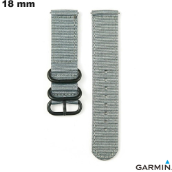 Pulseira Cinza Garmin Nylon Zulu 18 mm smartwatch
