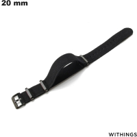 Bracelet montre connectée Noir Nylon Withings 20mm de qualité