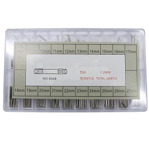 Pulseira de relógio de luxo com pino serrilhado Box - Diâmetro 1,20 - 8 a 27 mm