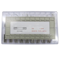 Pulseira de relógio de luxo com pino serrilhado Box - Diâmetro 1,20 - 8 a 27 mm