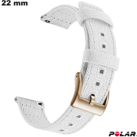 Bracelete Branco Polar Tecido de relógio inteligente 22 mm de qualidade