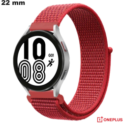 Bracelet Rouge 22mm Scratch montre Tissu OnePlus
