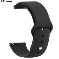 Bracelet de montre Caoutchouc 22 mm Noir / Port à 3,99€