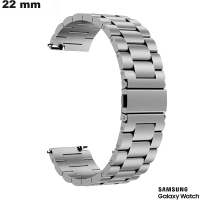 Bracelet Titane Argenté 22mm montre connectée Samsung pas cher
