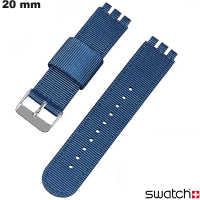 Armband 20mm Tissu Swatch für blaue Uhr \ Premiumqualität