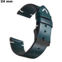 Armband für Uhr 24mm Echtes Leder Blau / Kostenlose Lieferung