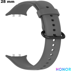 28mm Gray Silicone Watch Bracelet Honor (Watch 5)