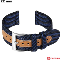 Armband Uhr verbunden Nylon Blau 22 mm OnePlus günstig
