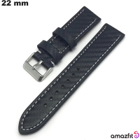 Verkauf des 22mm Amazfit-Armbands aus echtem Leder in Schwarz
