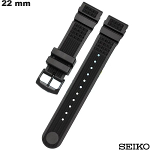 Vente de Bracelet de 22 mm para reloj Seiko de Silicona Negra (SSK033, SSB413) Vente de Bracelet de 22 mm para reloj Seiko de Silicona Negra (SSK033, SSB413)