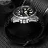 Verkauf Armband 22mm Uhr Seiko Silikon Schwarz (SSK033, SSB413)
