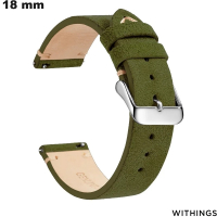 Echtem grünen Lederarmband für 18mm Withings Smartwatch von hoher Qualität